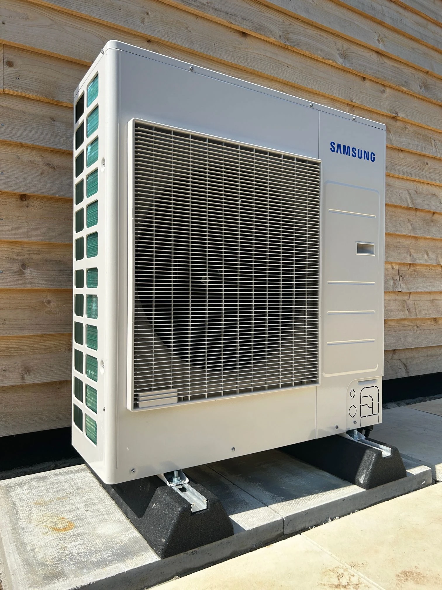 An air source heat pump